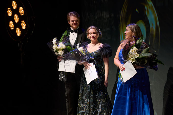 Left to right: Duncan Stenhouse, Elisabeth St-Gelais, Emily Rocha