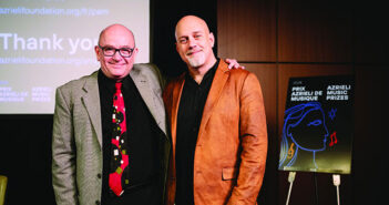 Juan Trigos (left) and Jordan Nobles (right), Azrieli Prize laureates (Photo by Tam Photography for Danylo Bobyk)