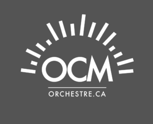 OCM Logo on grey background