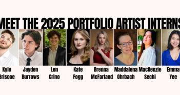 Images of the 8 participants of the Portfolio Artists 2025 internship program.