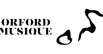 Logo noir d'Orford Musique sur fond blanc