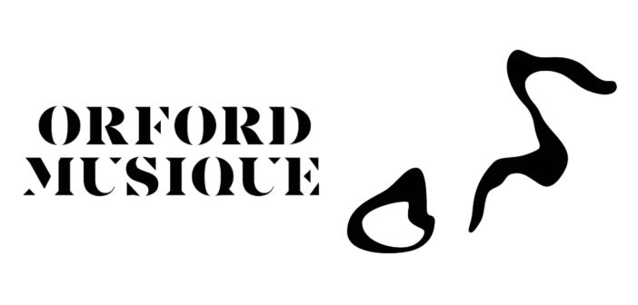 Logo noir d'Orford Musique sur fond blanc